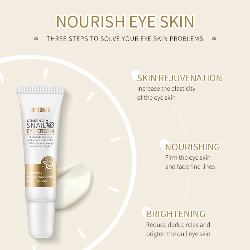 Laikou Snail Ginseng Eye Cream - 15g