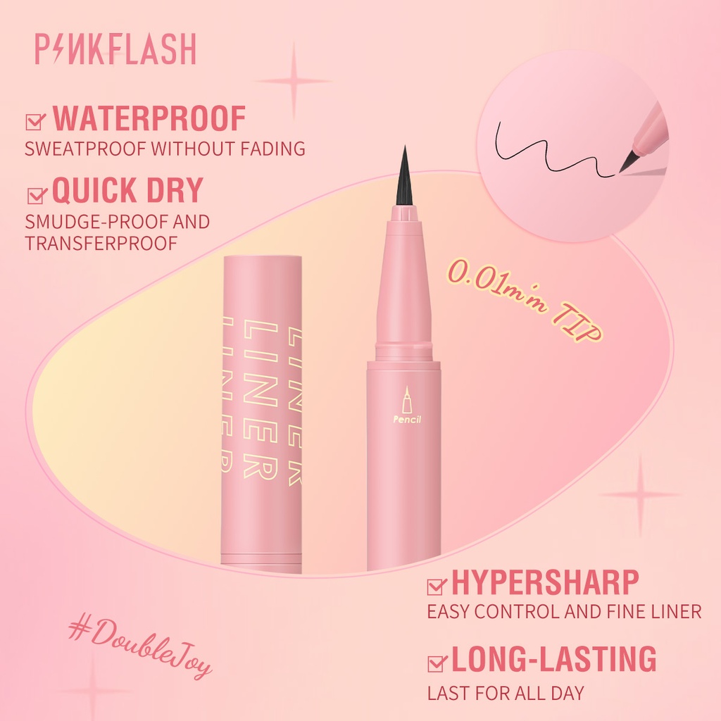 PFE05 - PINKFLASH Hypersharp Waterproof Eyeliner (01 Black)