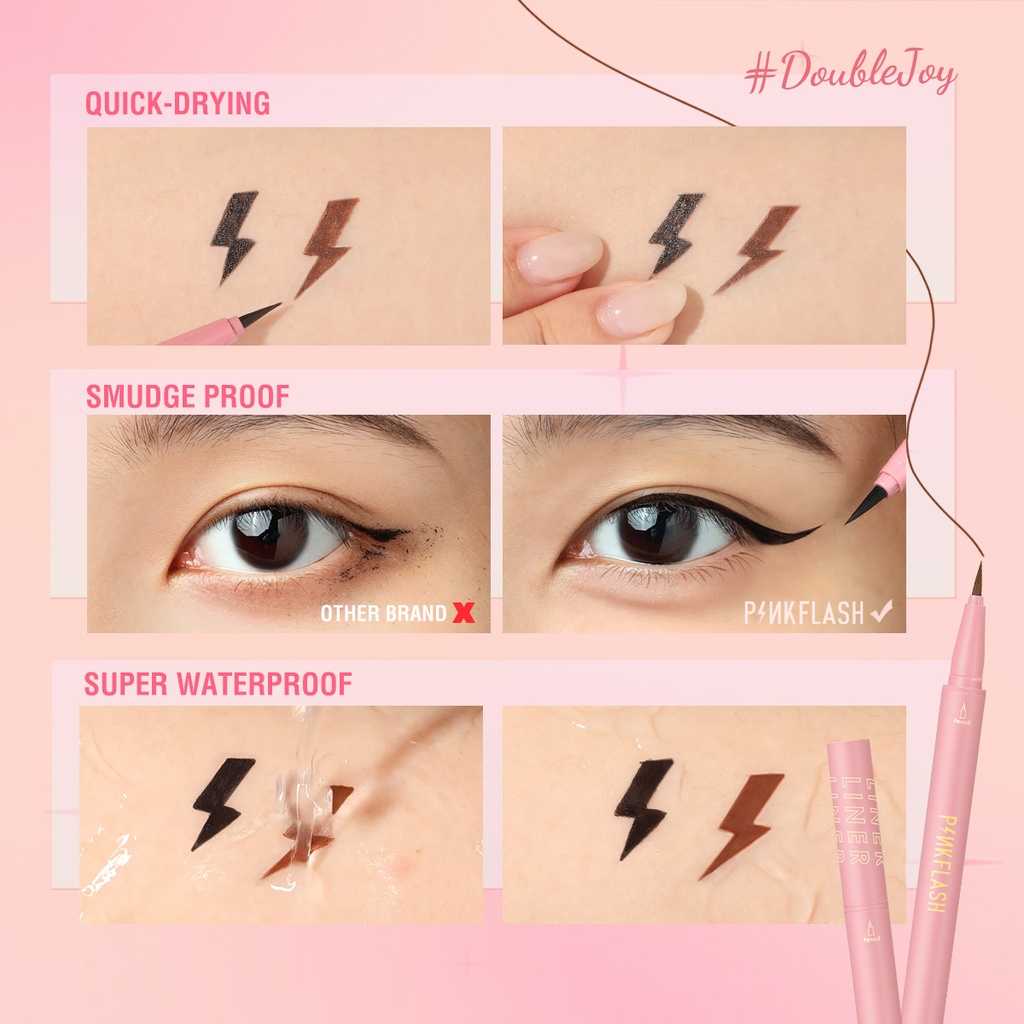 PFE05 - PINKFLASH Hypersharp Waterproof Eyeliner (01 Black)