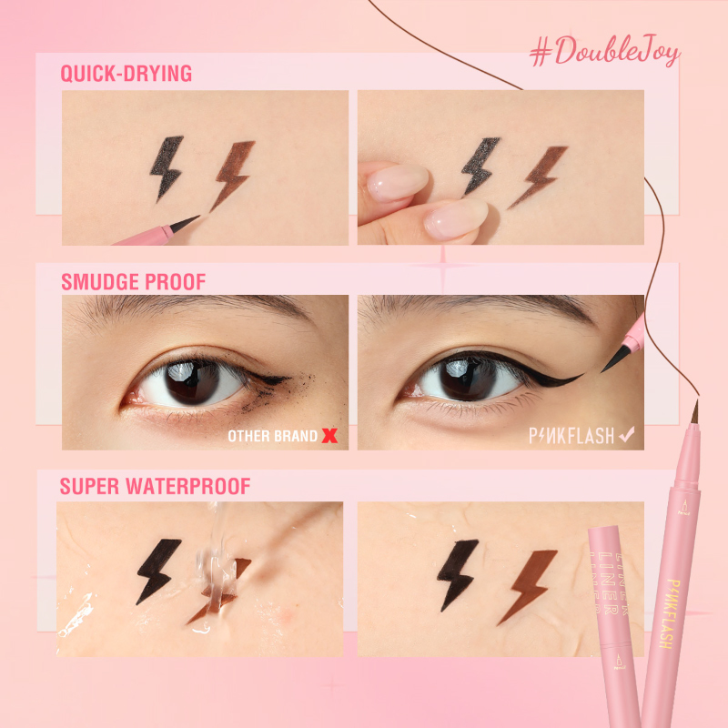 PFE05 - PINKFLASH Hypersharp Waterproof Eyeliner (02 Brown)