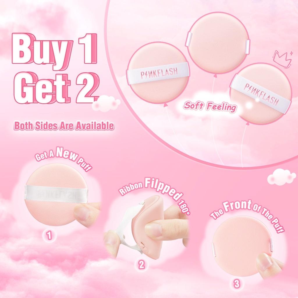 PFT11 - PINKFLASH Round Shaped Makeup Puff