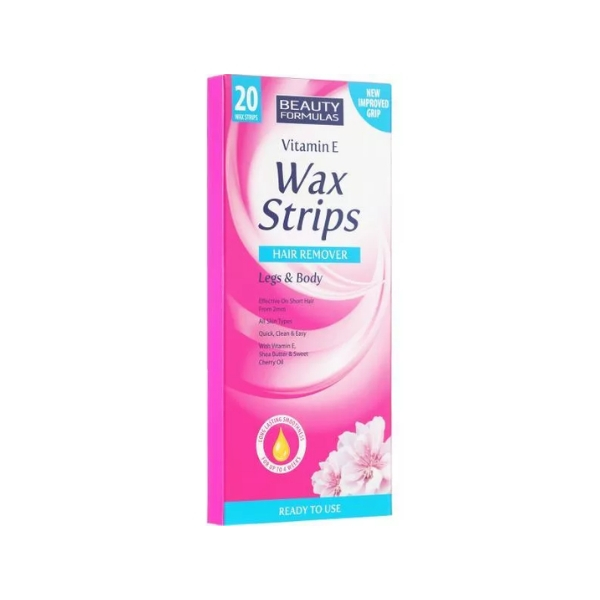 Beauty Formulas Vitamin E Wax Strips – (20 pcs)