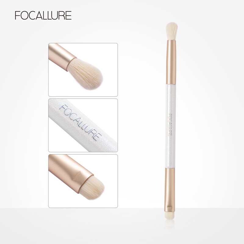 Focallure Professional Fluffy White Double-Head Makeup Brush ( Single)