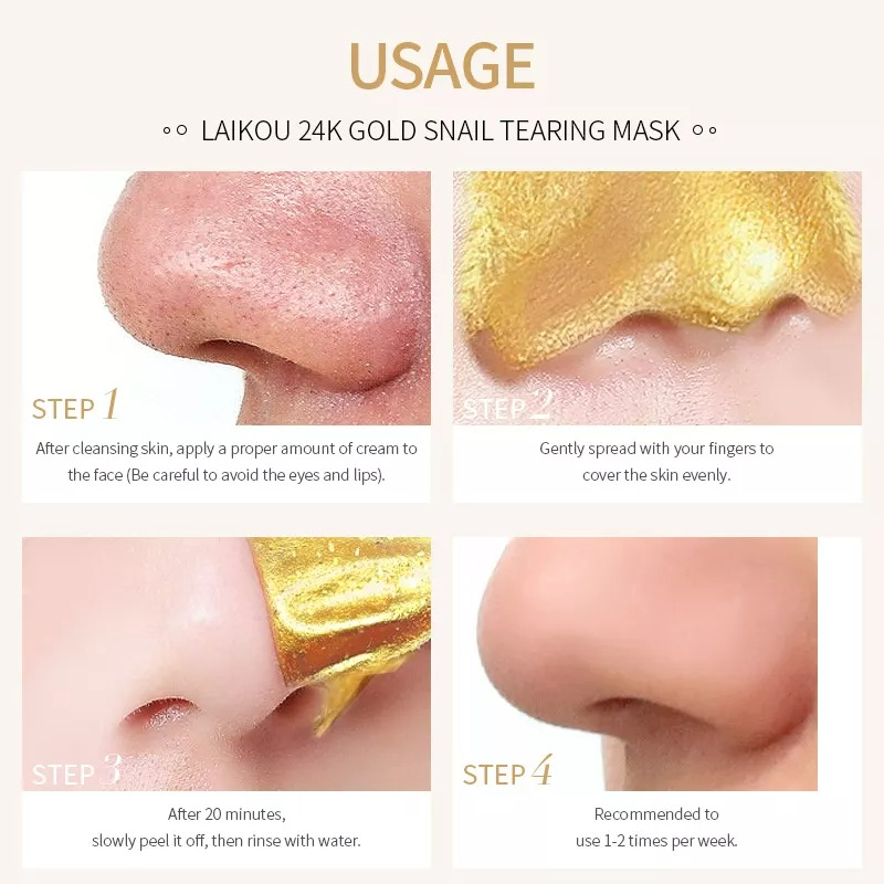 Laikou 24k Gold Snail Tearing Mask - 50g