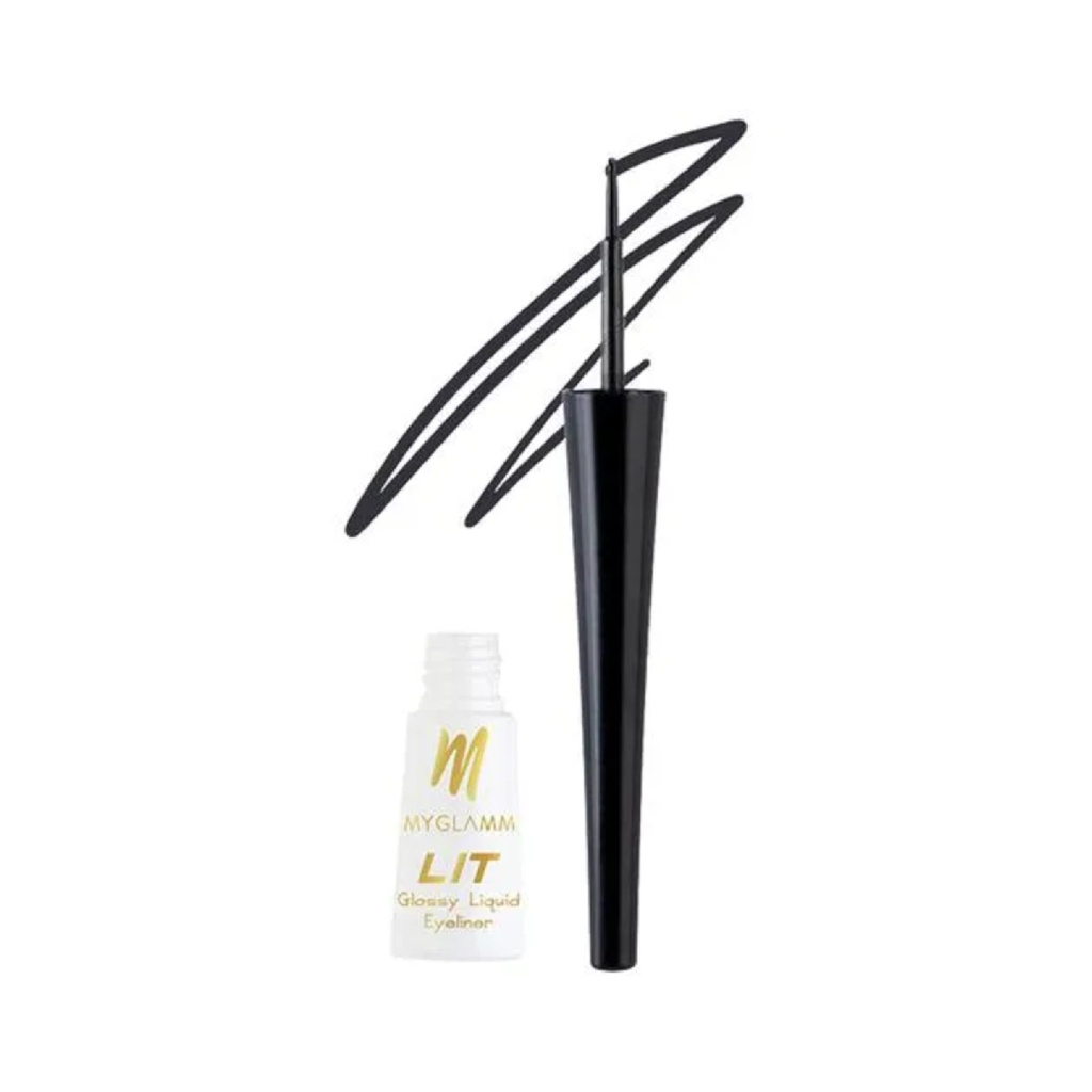 MyGlamm LIT Glossy Liquid Eyeliner - Black Party